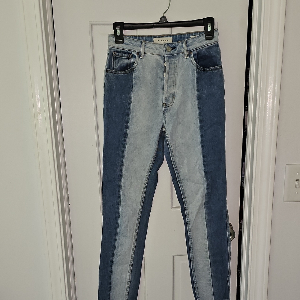 VINTAGE PacSun Jeans Light Dark Blue Denim Waist 25 Women 2 Tone